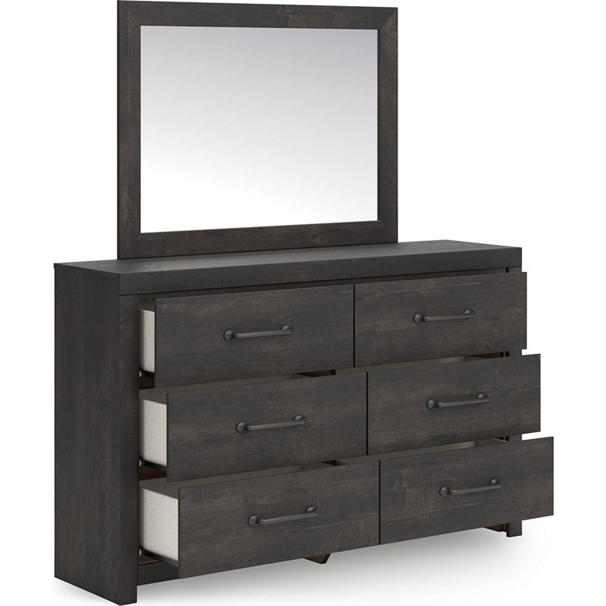 Hollivern Dresser and Mirror - Dark Gray