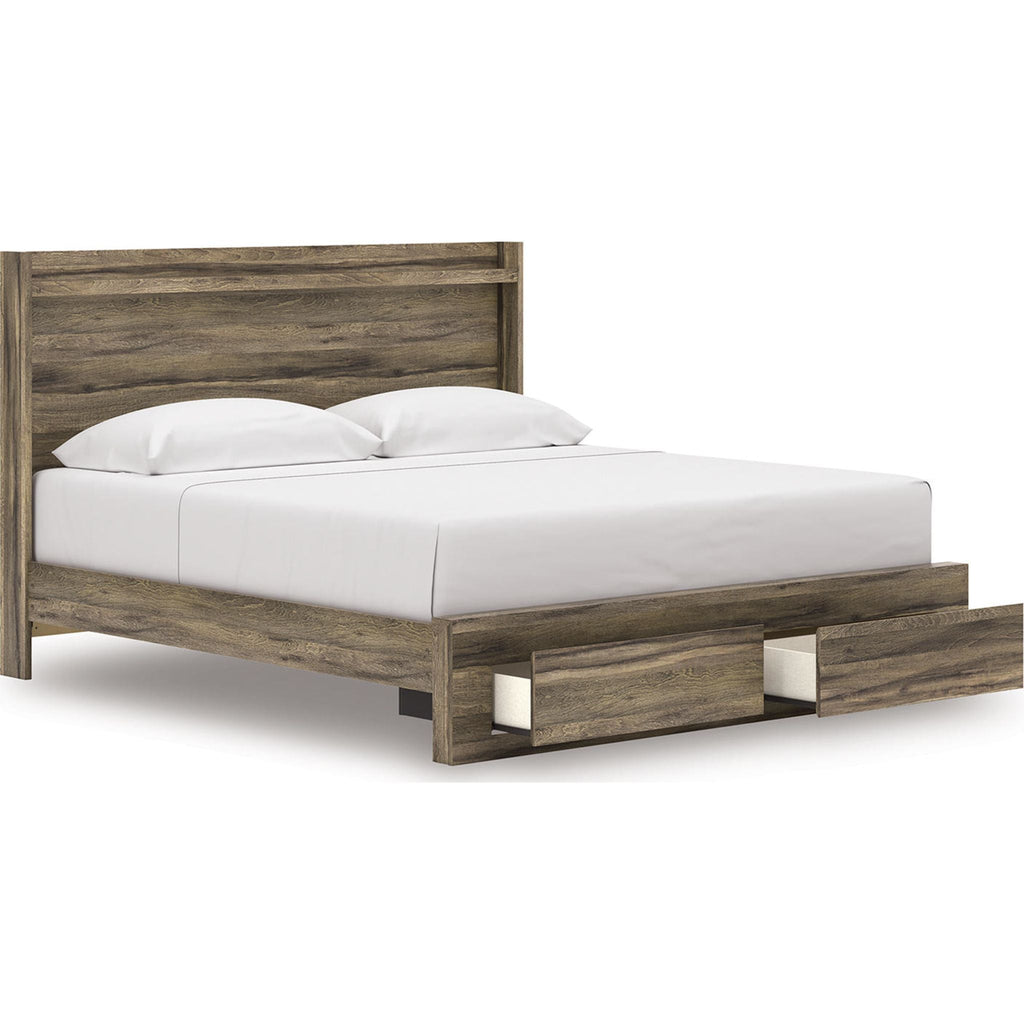 Elbrim Storage Bed - Brown