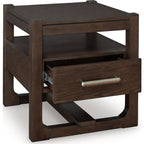 Breckington End Table - Dark Brown