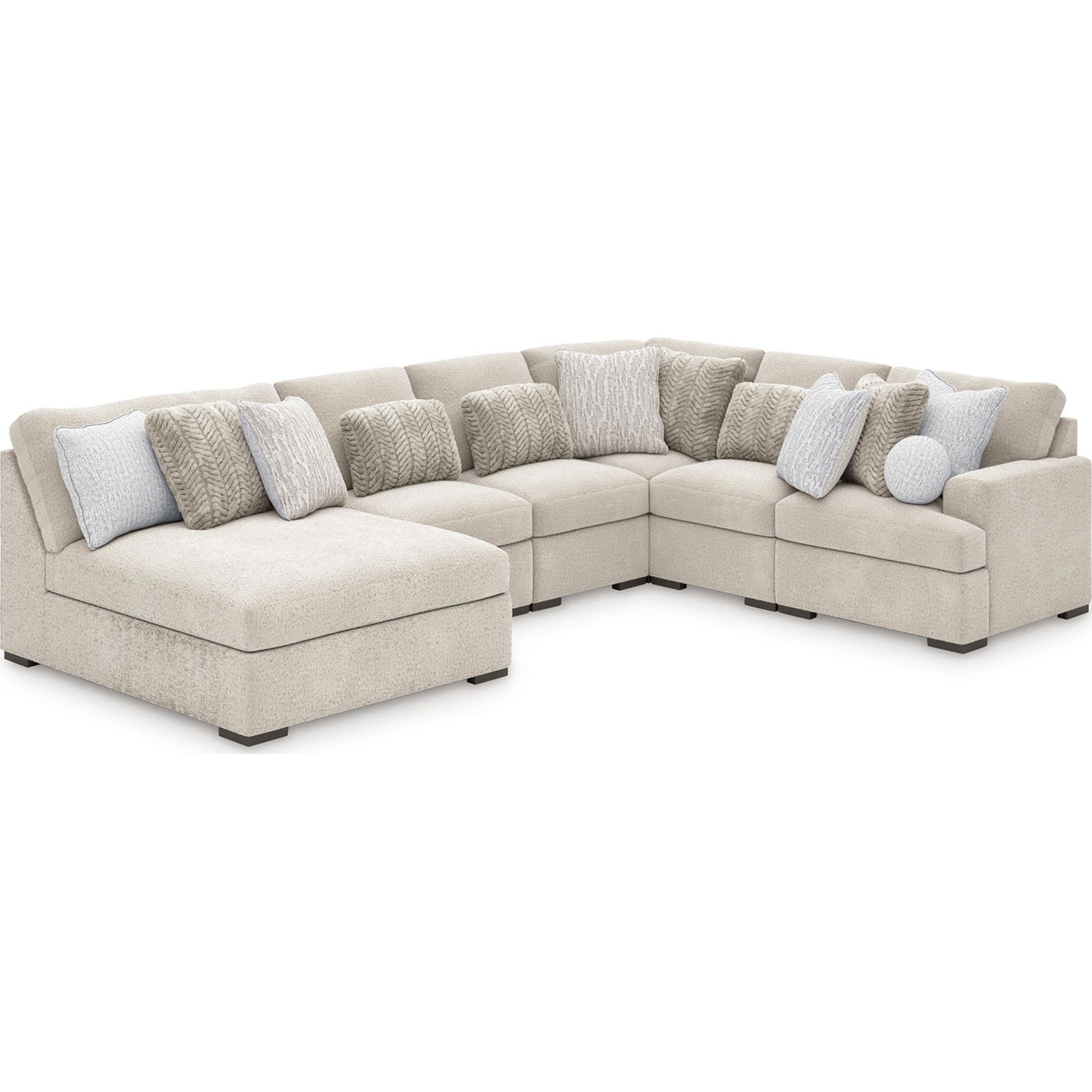 Cuddle Plush 6 Piece Modular Sectional with Chaise