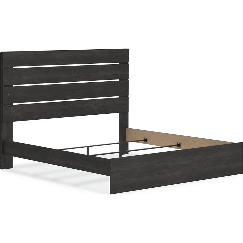 Hollivern King Panel Bed - Dark Gray
