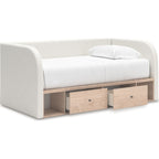 Arloster Daybed with Storage - Tan/White