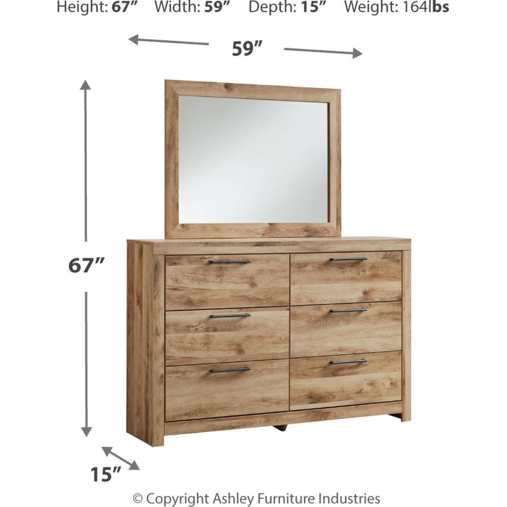 Hyanna 6 Piece King Panel Bedroom - Tan Brown