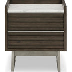 Arkenton Nightstand - Grayish Brown/White