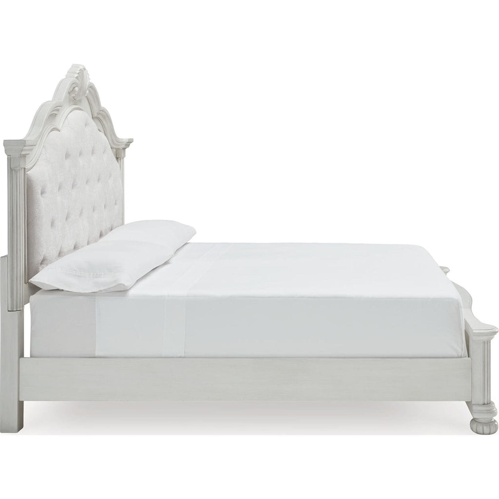 Montelaine King Panel Bed - Antique White