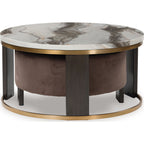Jazmore Nesting Cocktail Table (Set of 2) - Brown/Brass Finish