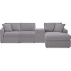 Modmax 4 Piece Modular Sectional with Chaise and Storage Console