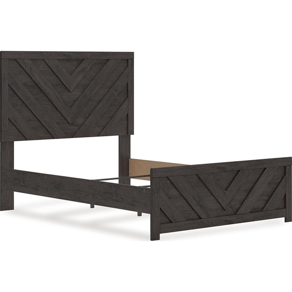 Prendonea Full Panel Bed - Charcoal