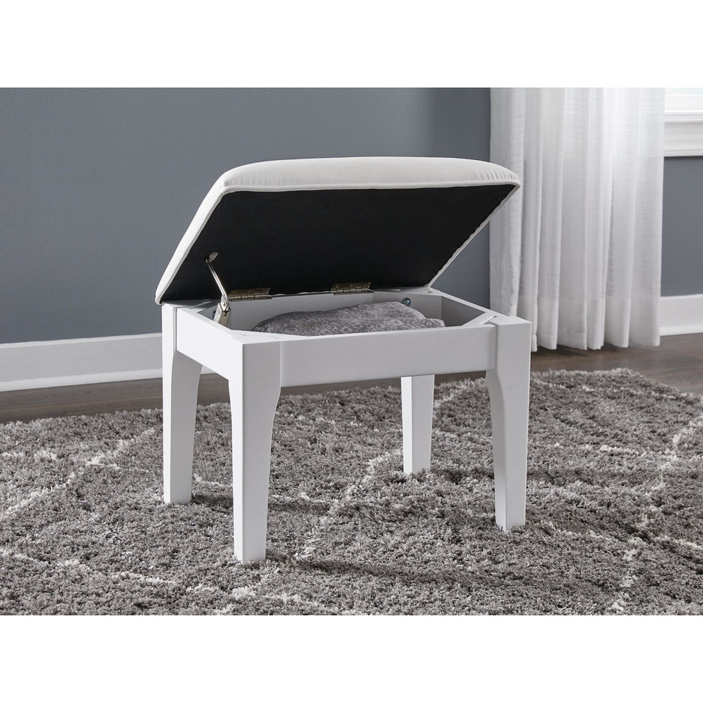 Chalanna Vanity Stool - White
