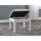 Chalanna Vanity Stool - White