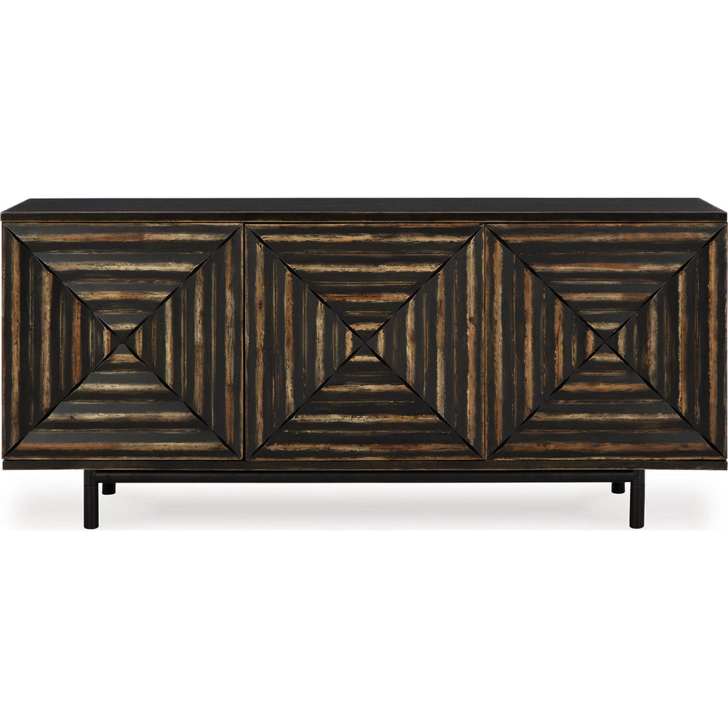 Fair Ridge Accent Cabinet - Distressed Black
