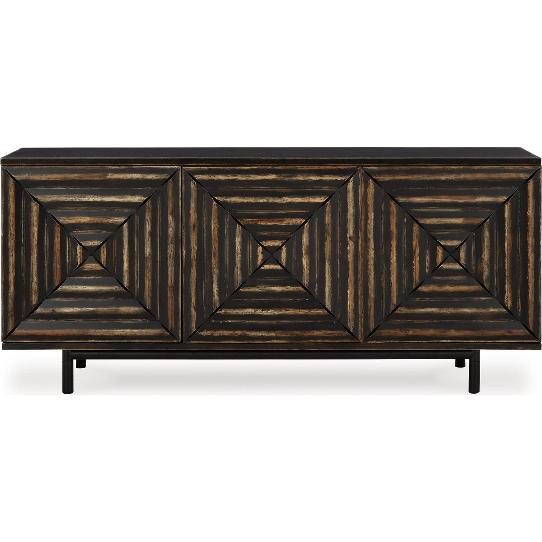 Fair Ridge Accent Cabinet - Distressed Black