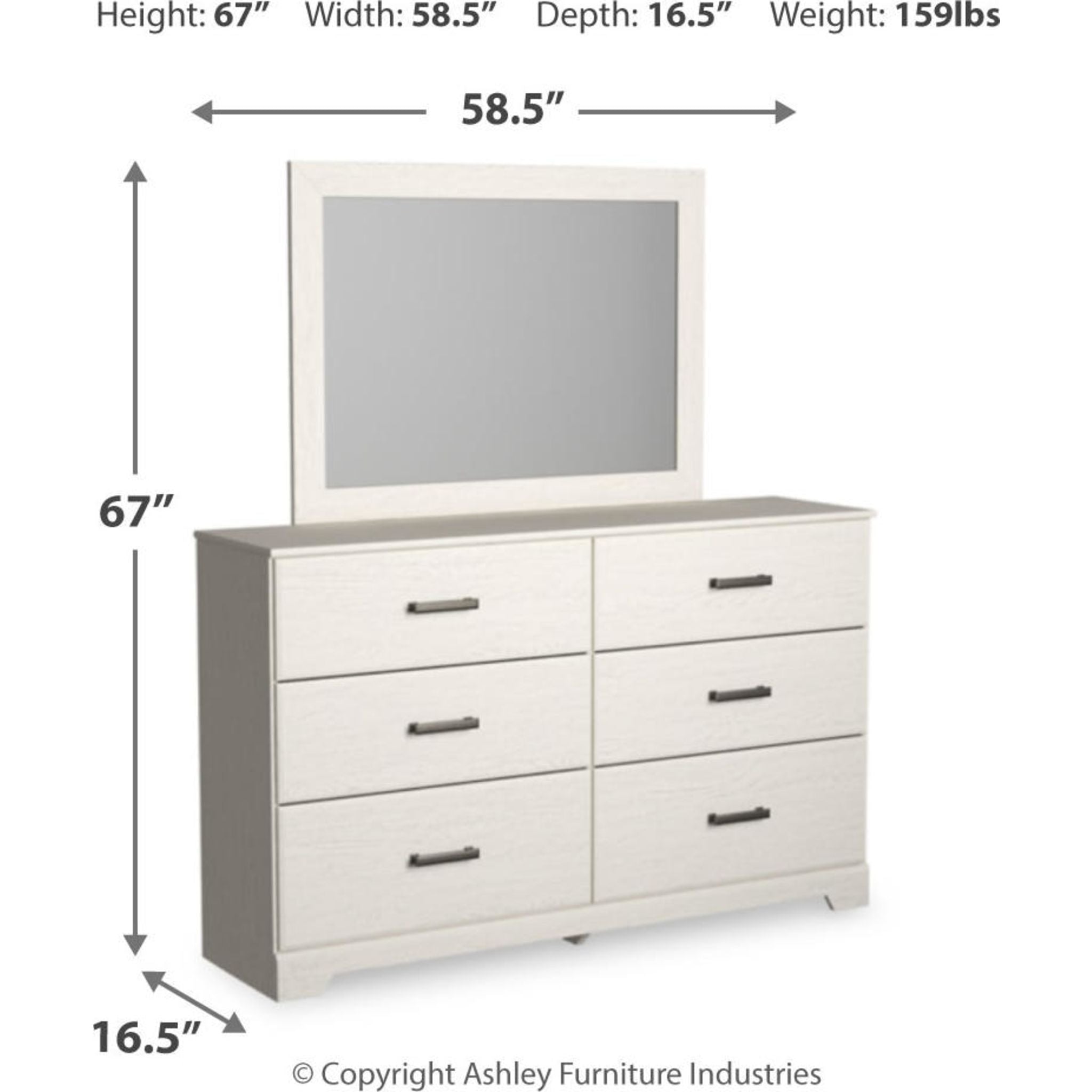 Stelsie Panel Bedroom - White
