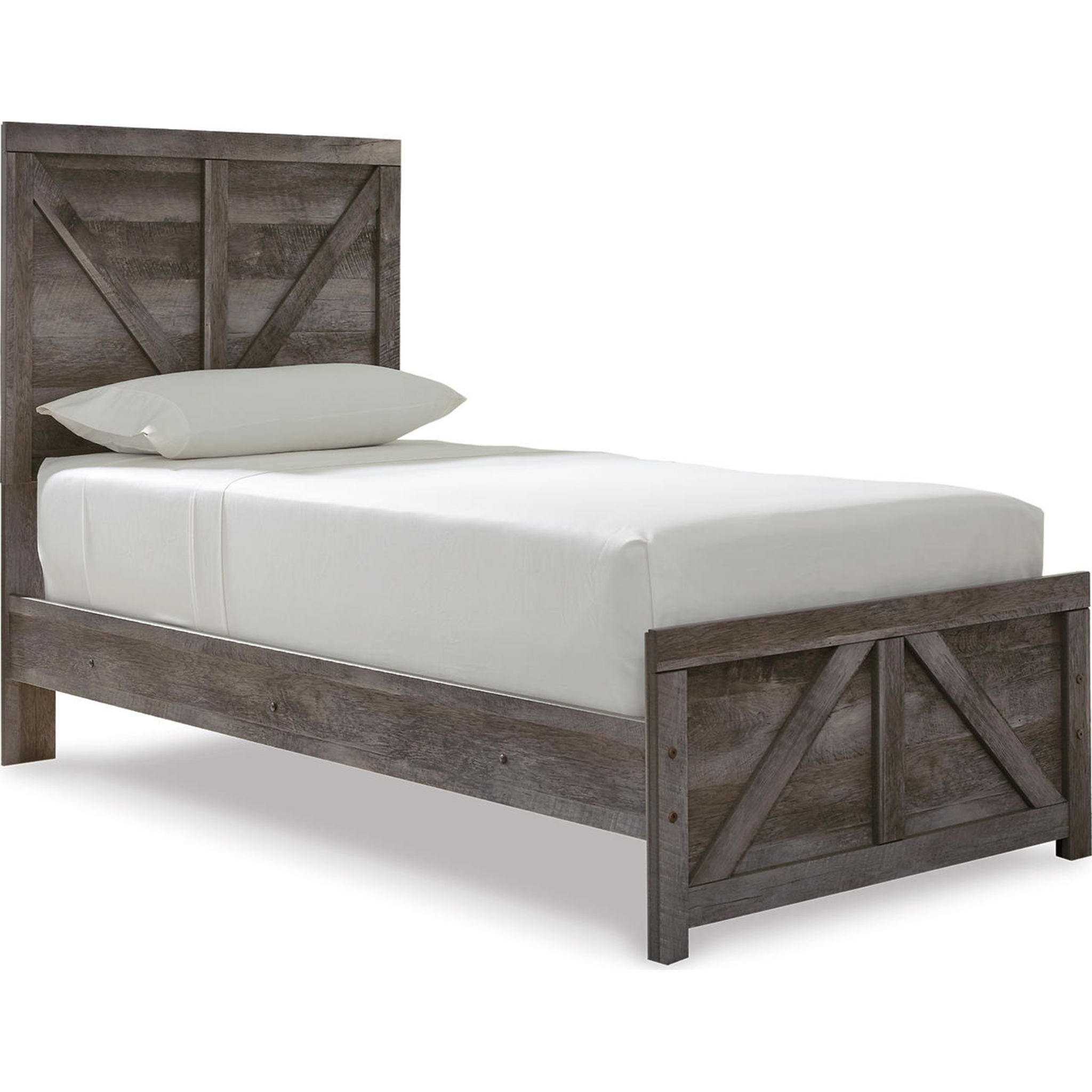 Wynnlow Crossbuck Panel Bed - Gray