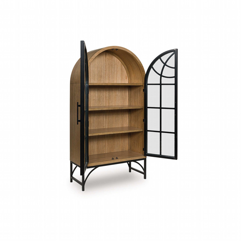 Gwenwich Accent Cabinet - Natural/Black