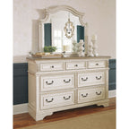 Realyn 5 Piece Queen Panel Bedroom - Chipped White
