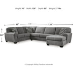Birkdale Court 3 Piece Sectional with Chaise