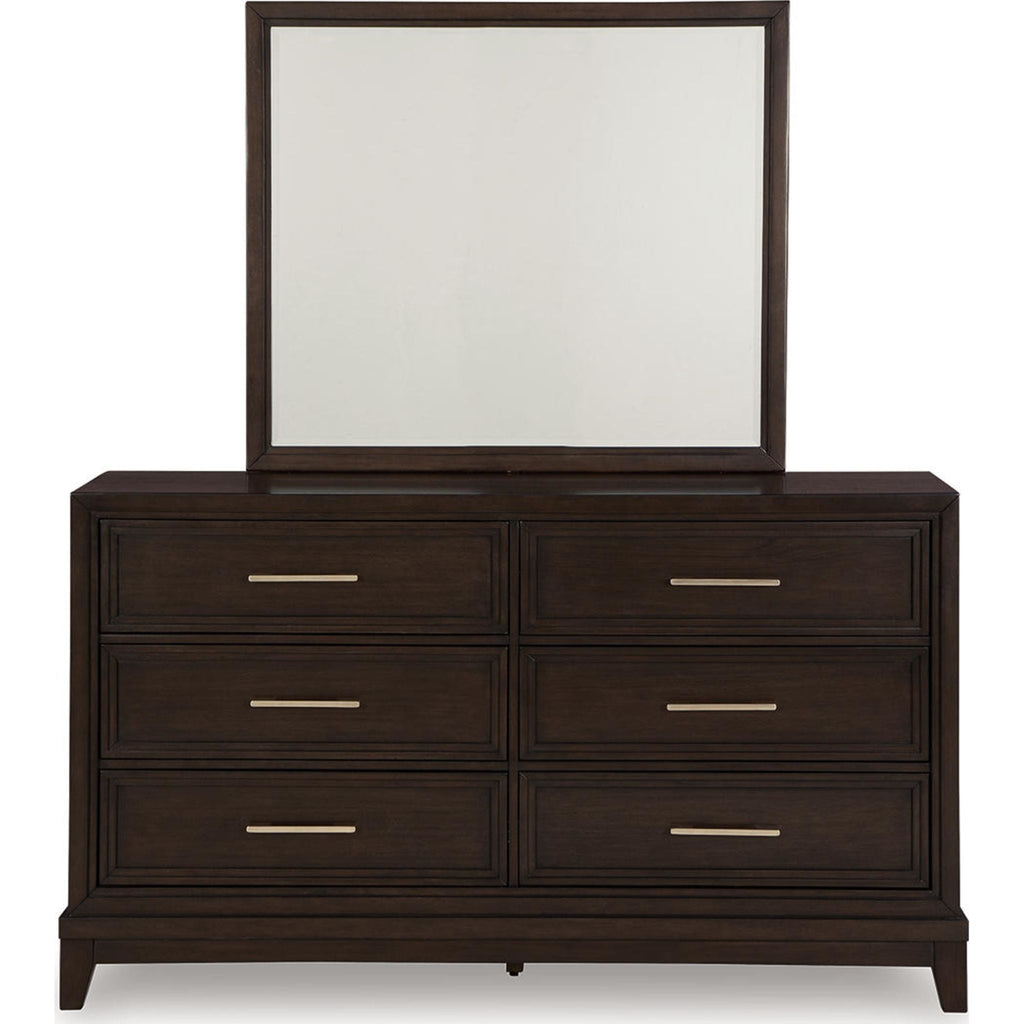 Neymorton 6 Piece Panel Bedroom - Dark Grayish Brown