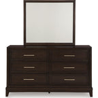 Neymorton 6 Piece Panel Bedroom - Dark Grayish Brown