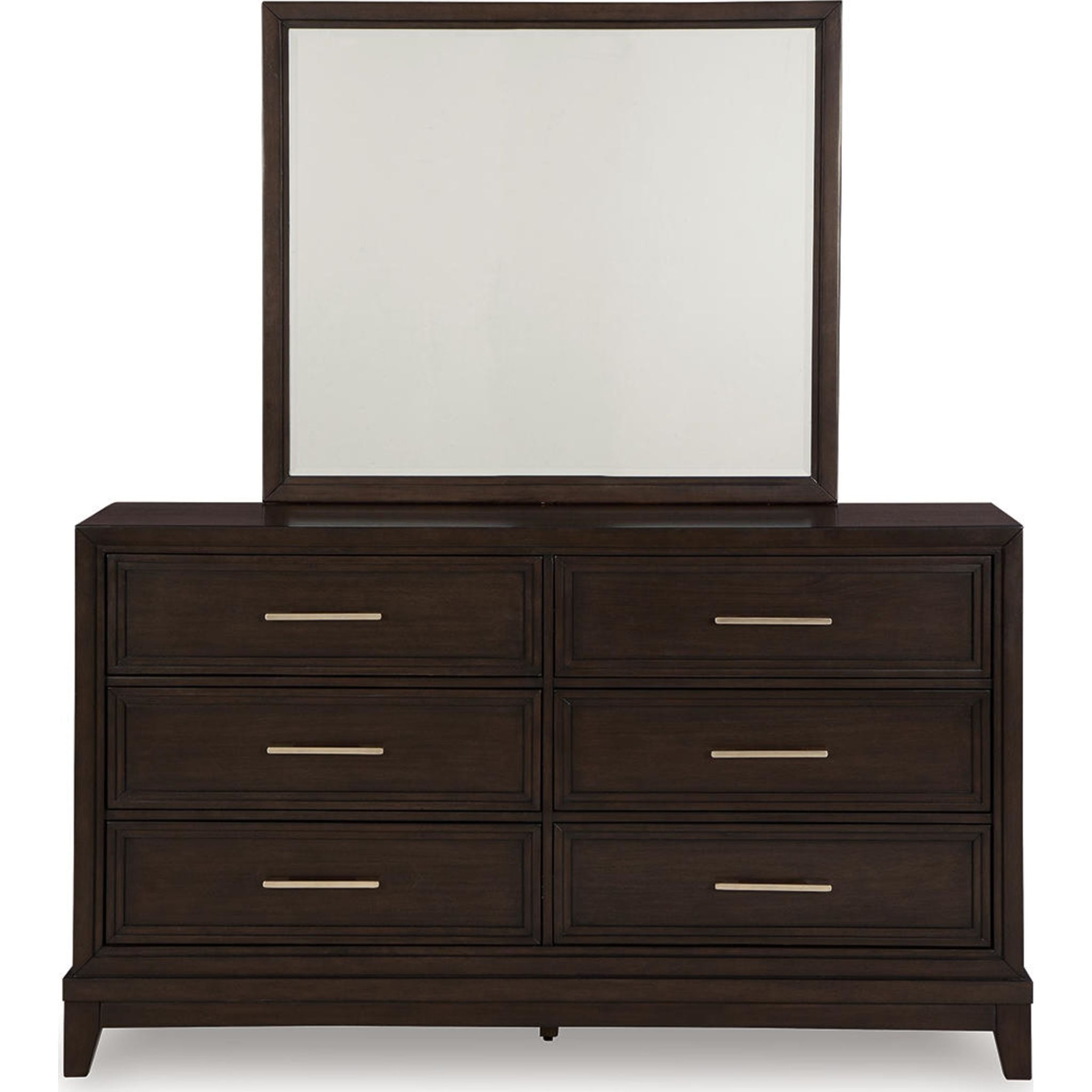 Neymorton 6 Piece Panel Bedroom - Dark Grayish Brown