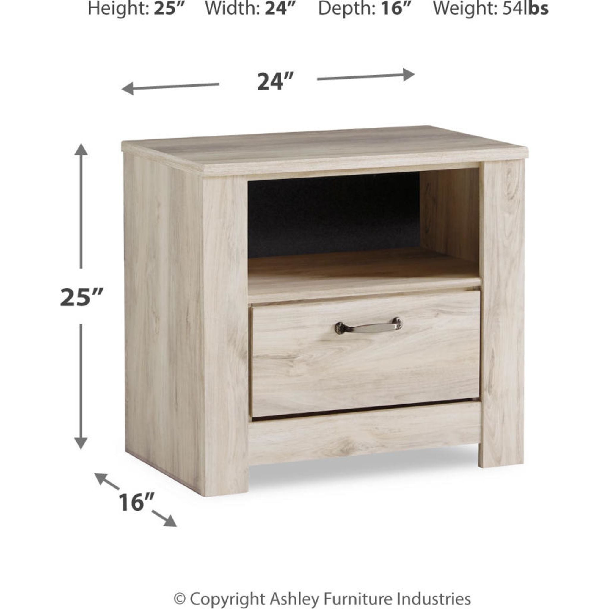 Bellaby Nightstand - Whitewash