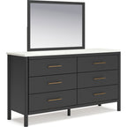 Cadmori 6 Piece Full Platform Bedroom - Black/White