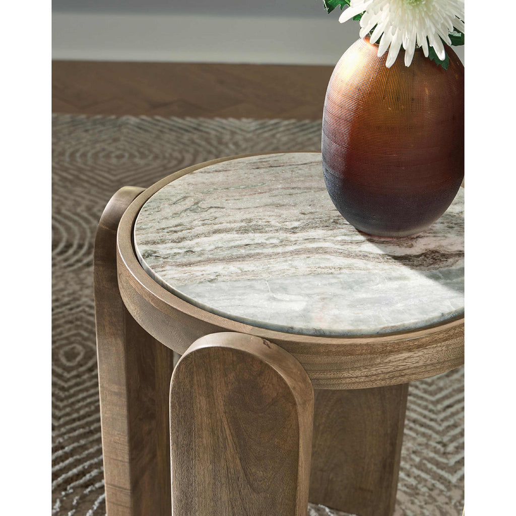 Gavrilley Accent Table - Gray/White/Brown