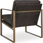 Bradett Accent Chair - Dark Brown/Gold Finish