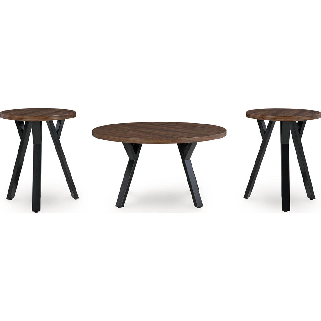 Elbrynn 3 Pack Tables - Brown/Black
