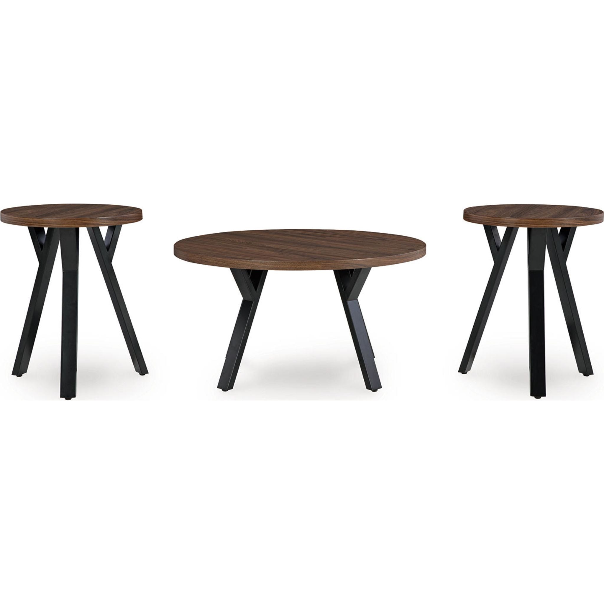 Elbrynn 3 Pack Tables - Brown/Black