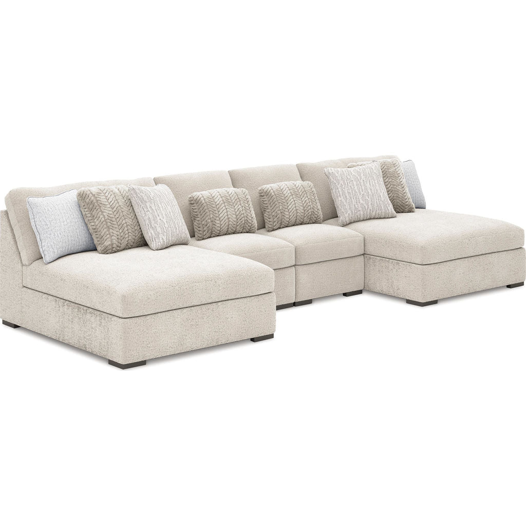 Cuddle Plush 4 Piece Modular Sectional with Dual Chaise