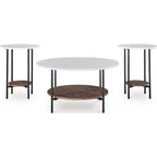 Wrenwich 3 Pack Tables - Brown/Black/White