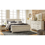 Bellaby 5 Piece King Panel Bedroom - Whitewash