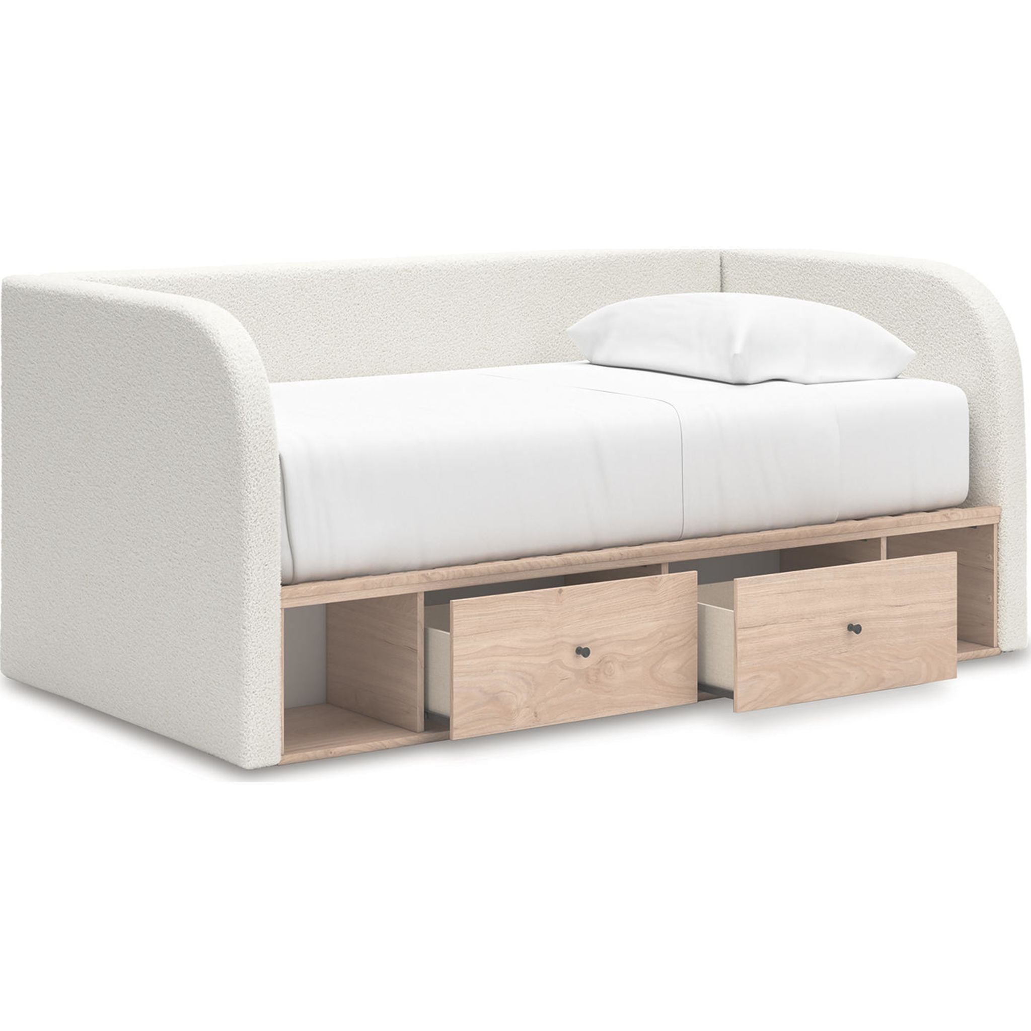 Arloster Daybed with Storage - Tan/White