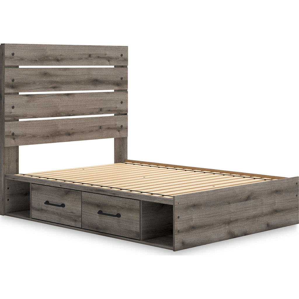 Graystorm Full Storage Bed - Brown Gray