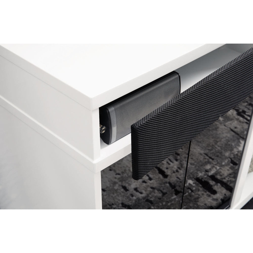 Gardoni TV Stand with Fireplace - White/Black