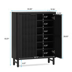24 Pairs Shoe Storage Cabinet with Door for Entryway Living Room