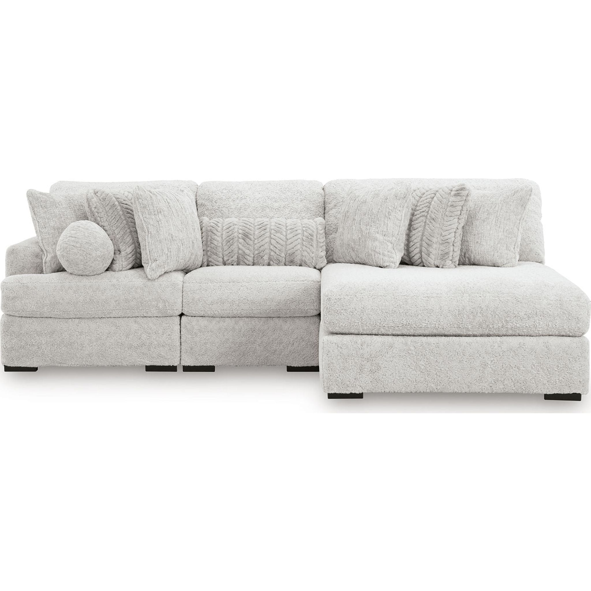Cuddle Plush 3 Piece Modular Sectional with Chaise