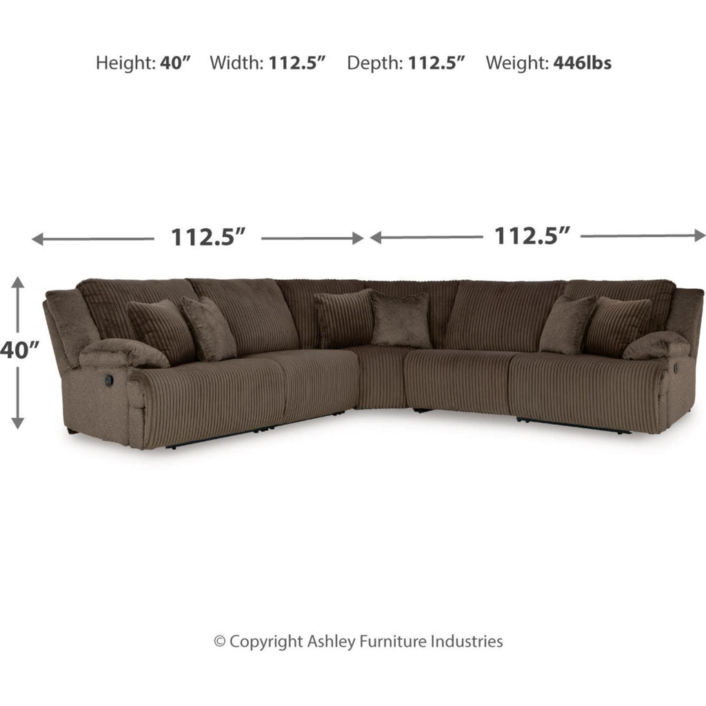 Top Tier 5 Piece Reclining Sectional