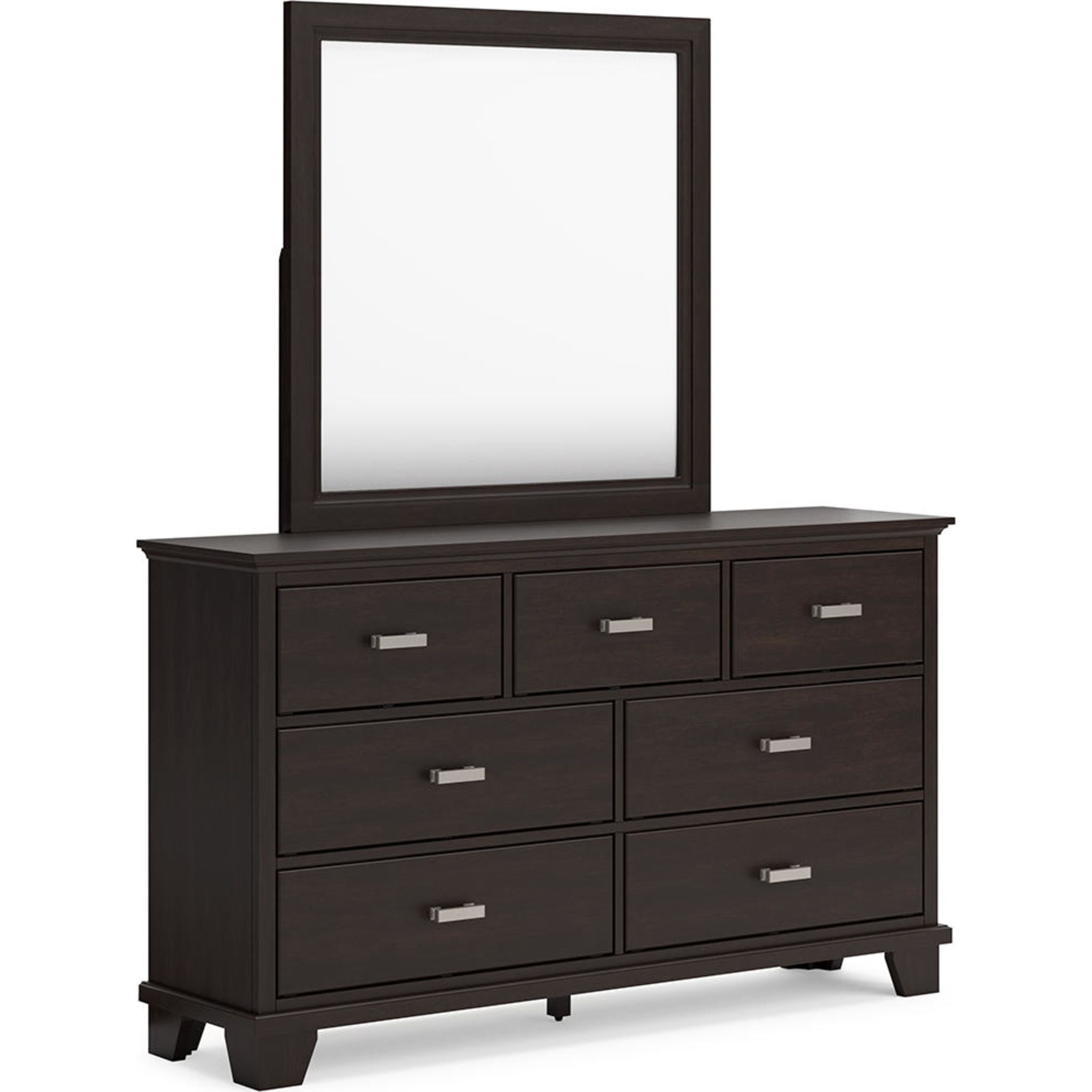 Covetown 6 Piece Twin Panel Bedroom - Dark Brown