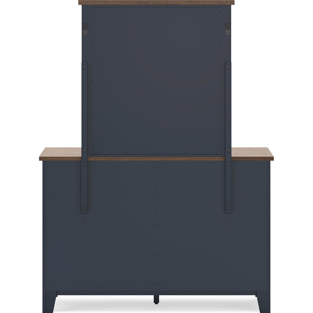 Landocken 6 Piece Panel Bedroom - Blue/Brown