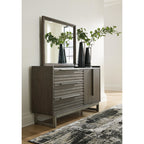 Arkenton Dresser and Mirror - Grayish Brown