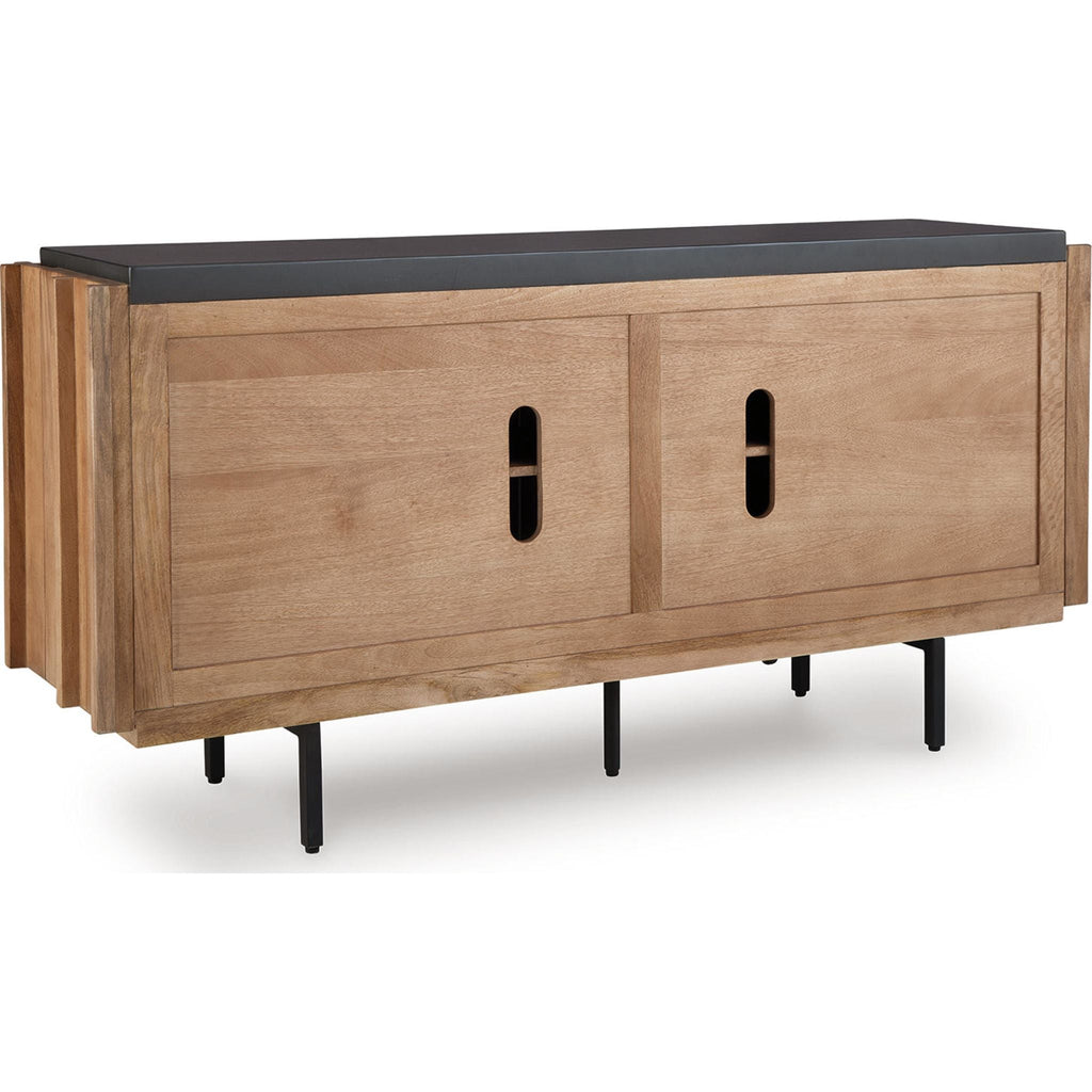 Quintavious Accent Cabinet - Brown/Charcoal