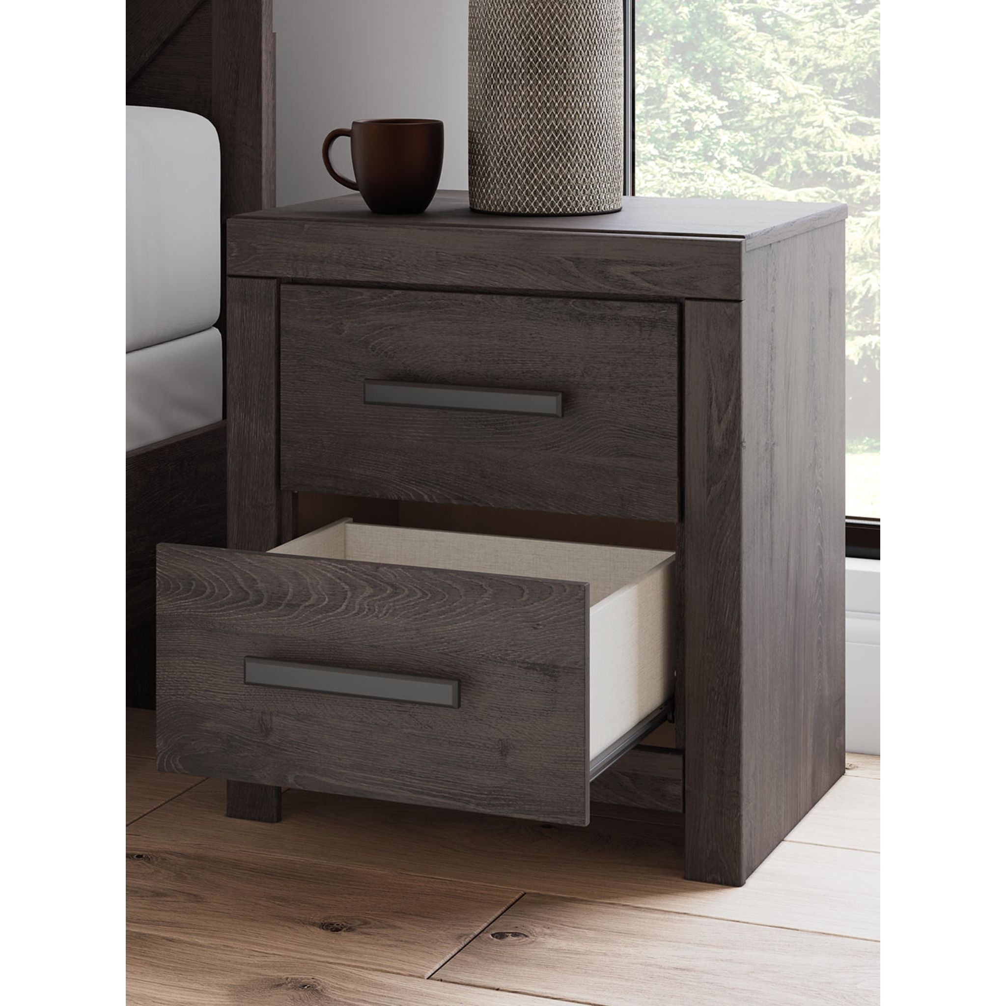 Prendonea Nightstand - Charcoal
