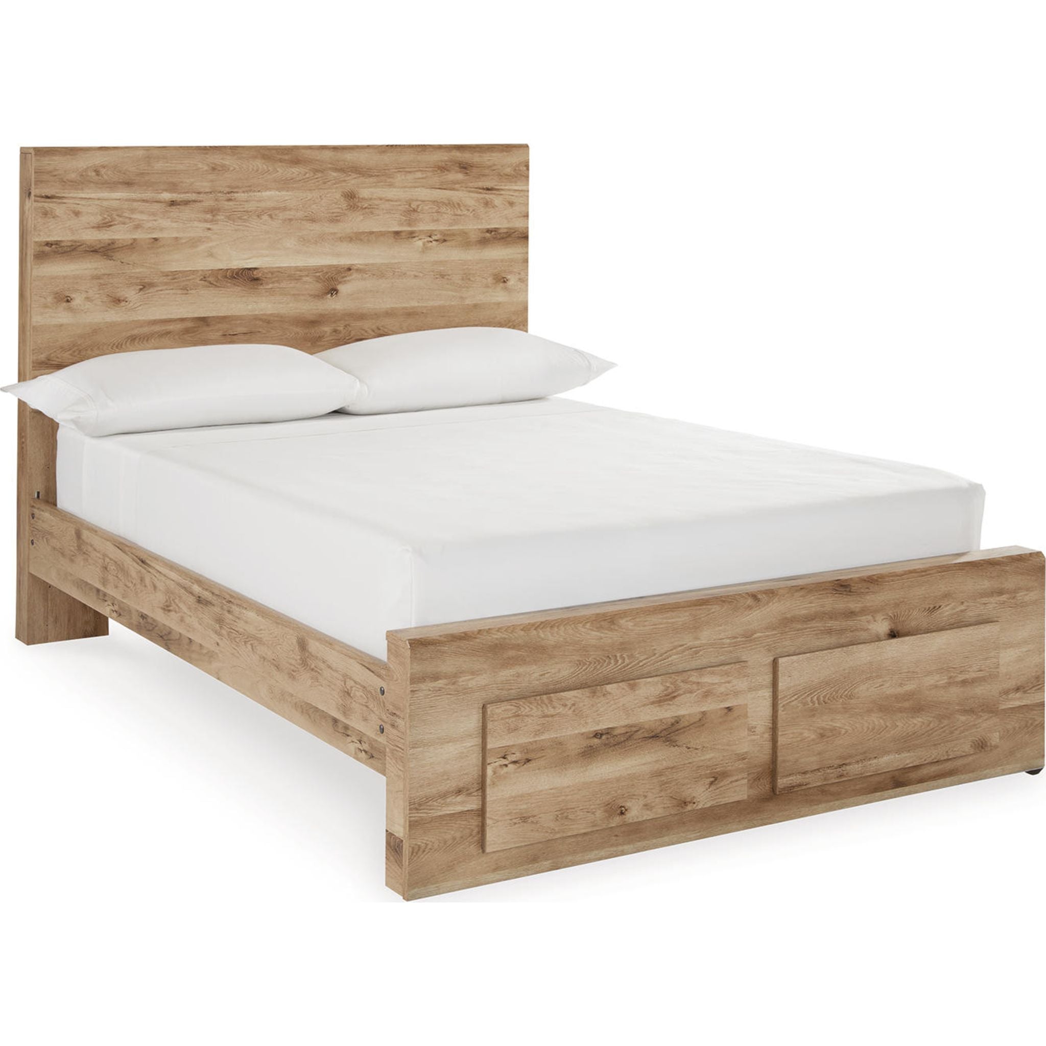 Hyanna 6 Piece Full Bed with Footboard Storage Bedroom - Tan Brown