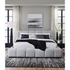 Grendusk Upholstered Bed - Light Gray