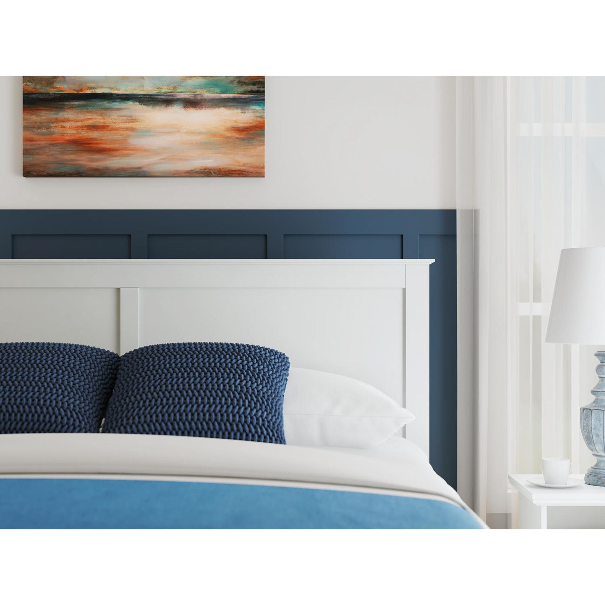 Bostwick Shoals Panel Bed - White