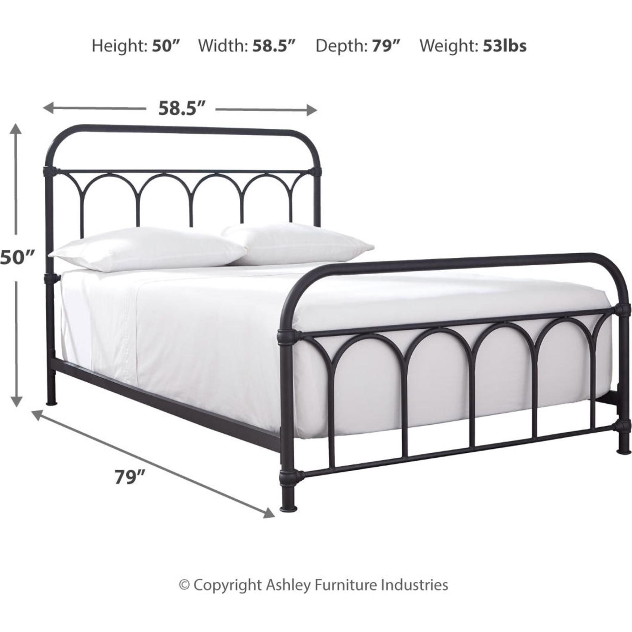 Nashburg Metal Bed - Black