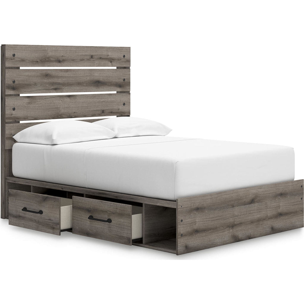 Graystorm Full Storage Bed - Brown Gray