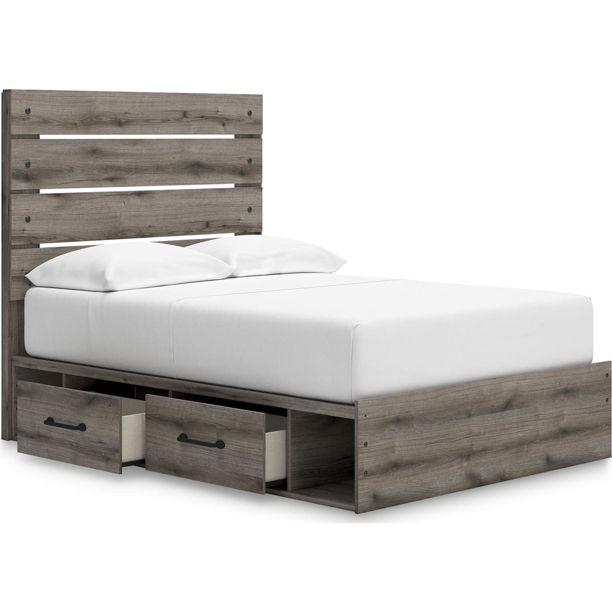 Graystorm Full Storage Bed - Brown Gray